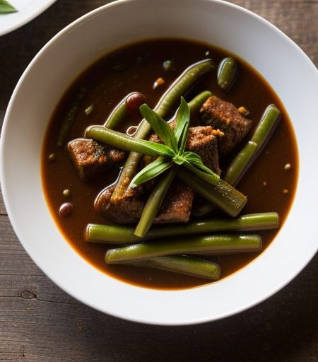 Green Bean Bundles in Sweet Pepper Sauce recipe image