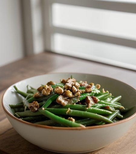 Green Bean Salad With Gruyere & Walnuts recipe image