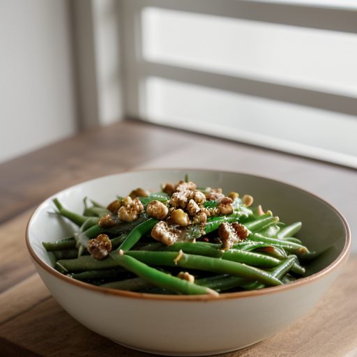 Green Bean Salad With Gruyere & Walnuts recipe image