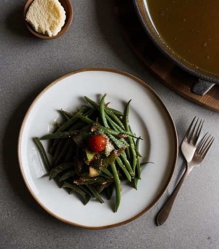 Green Beans Braised With Mint & Potatoes recipe image