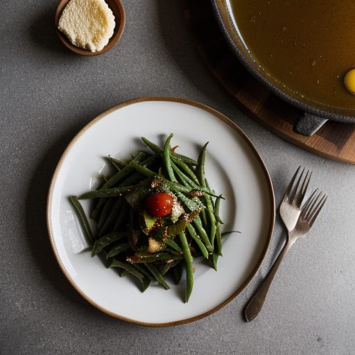 Green Beans Braised With Mint & Potatoes recipe image