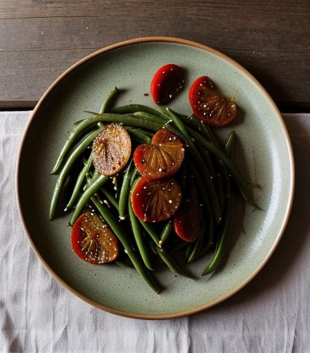 Green Beans With Garlic & Red Pepper recipe image