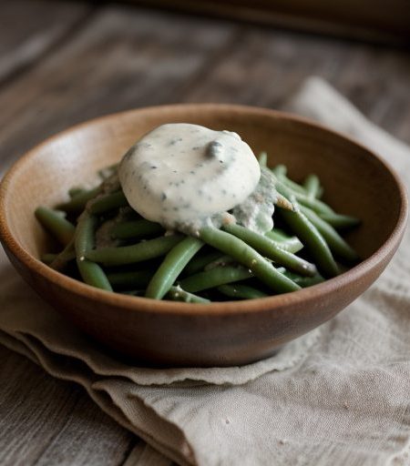 Green Beans With Mushroom Cream Sauce recipe image