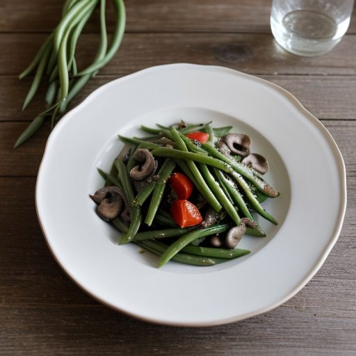 Green Beans With Mushrooms & Cherry Tomatoe recipe image
