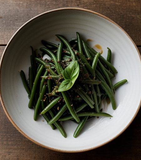 Green Beans in Garlic-Basil Dressing recipe image