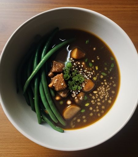 Green Beans in Spicy Miso Sauce recipe image