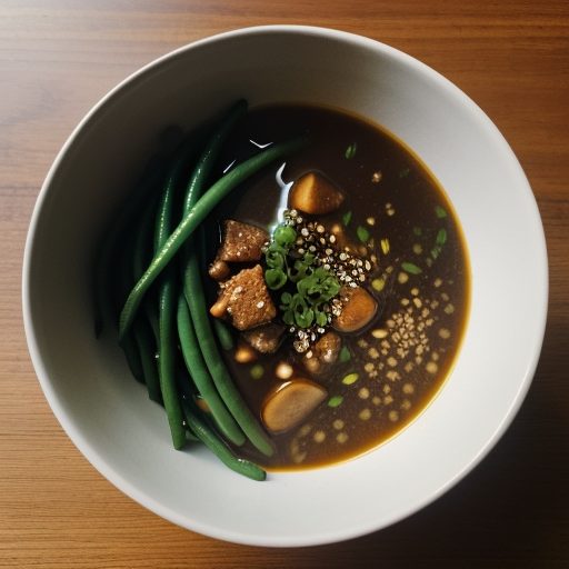 Green Beans in Spicy Miso Sauce recipe image