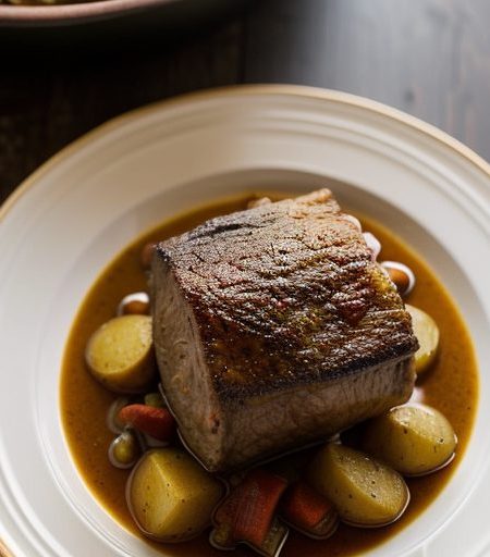 Green Chile Pot Roast With Potatoes recipe image