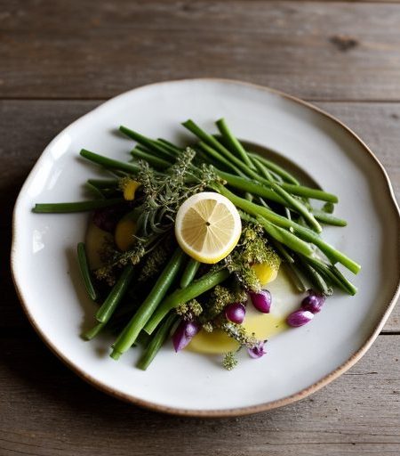 Green Crudites With Lemon Thyme Vinaigrette - Bon Appetit recipe image