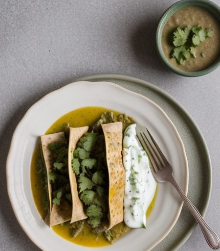 Green Enchiladas - Pork or Chicken recipe image