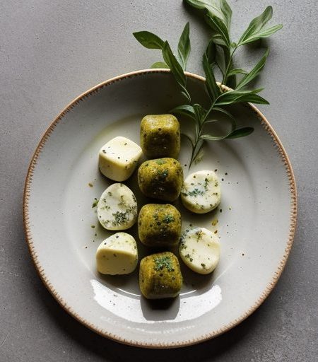 Green Gnocchi With Caduta Di Formaggio recipe image