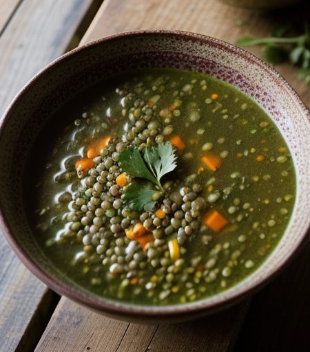 Green Lentil Soup With Lemon recipe image