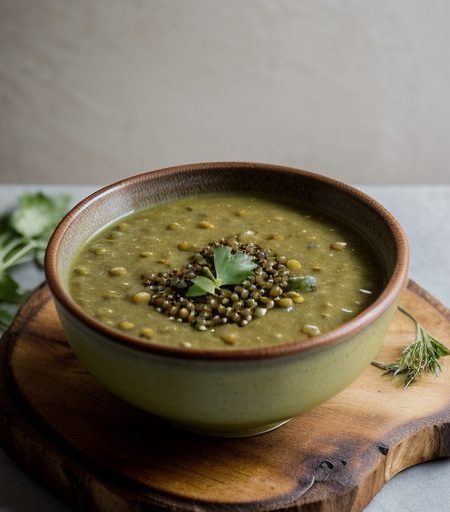Green Lentil Soup With Lemon recipe image