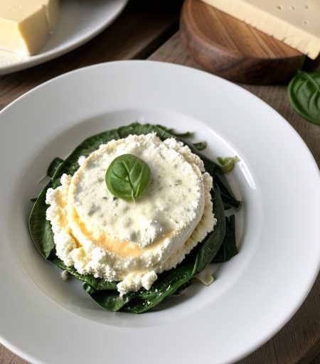 Green Linquine With Four Cheeses recipe image
