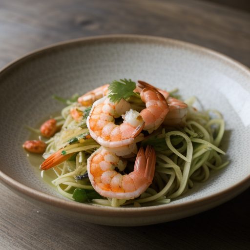 Green Papaya Salad With Shrimp recipe image