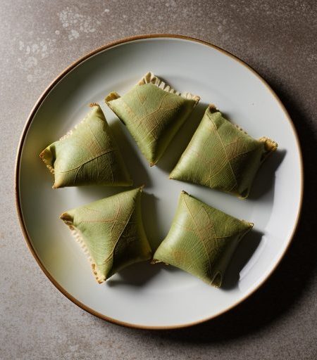 Green Pea Phyllo Purses recipe image