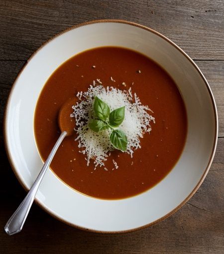 Green Pepper and Tomato Soup recipe image