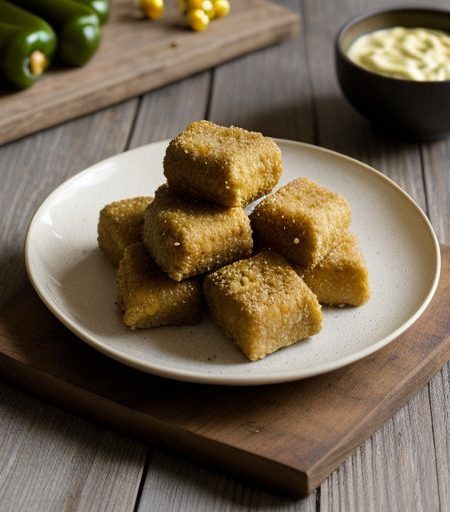 Green Peppers and Deep-Fried Bean Curd recipe image