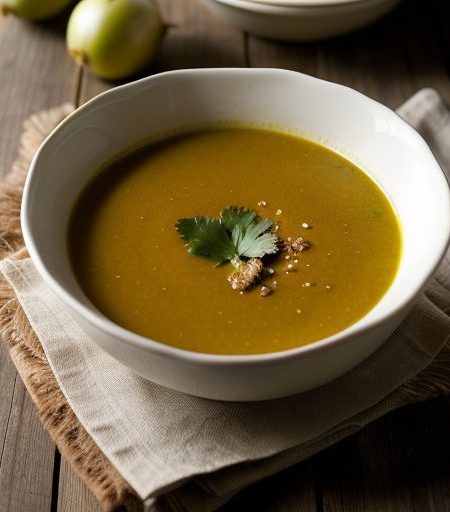 Green Tomato Soup With Garlic~ Ginger~ Cumin recipe image
