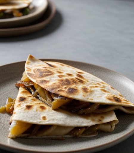 Griddled Quesadillas With Caramelized Onions recipe image