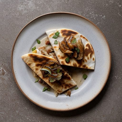Griddled Quesadillas With Caramelized Onions & Chicken recipe image