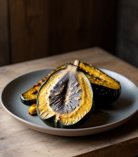 Grilled Acorn Squash~ Mushroom & Asparagus recipe image