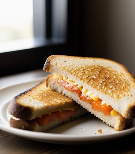 Grilled American Cheese and Tomato Sandwich recipe image