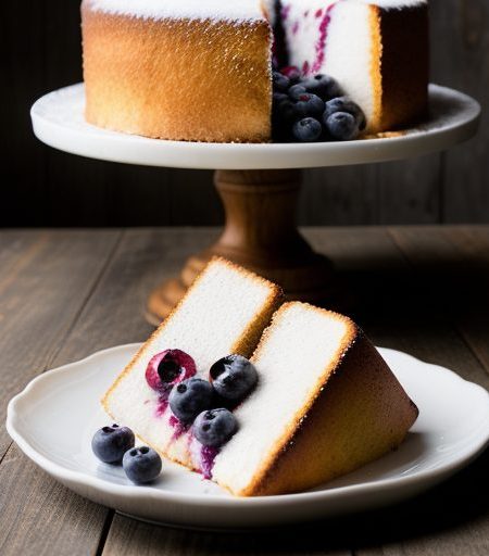 Grilled Angel Food Cake With Nectarines & Blueberries recipe image