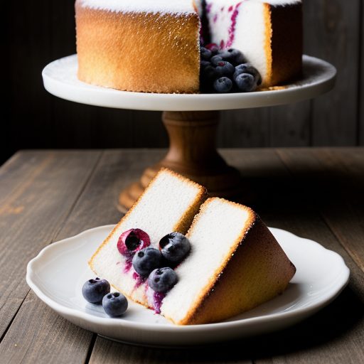 Grilled Angel Food Cake With Nectarines & Blueberries recipe image