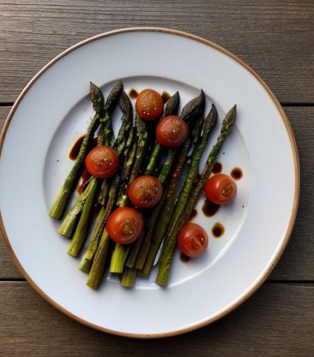 Grilled Asparagus & Tomatoes With Balsamic recipe image