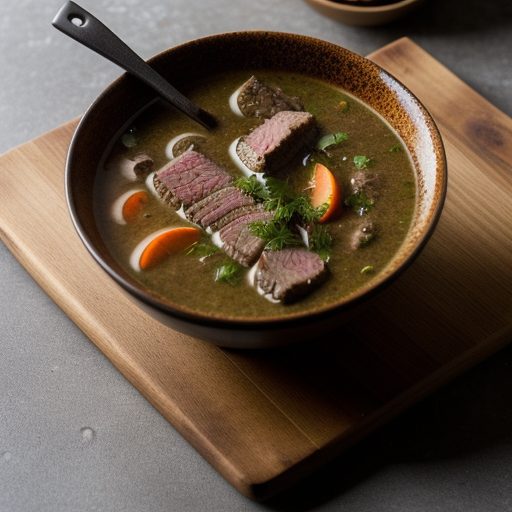 Grilled Beef Soup recipe image