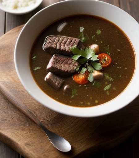Grilled Beef Soup recipe image