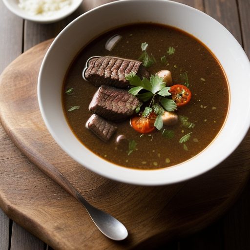 Grilled Beef Soup recipe image