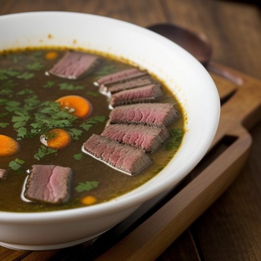 Grilled Beef Soup recipe image