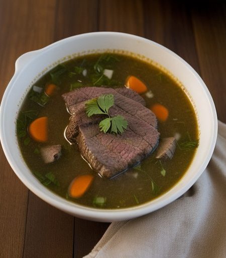Grilled Beef Soup recipe image