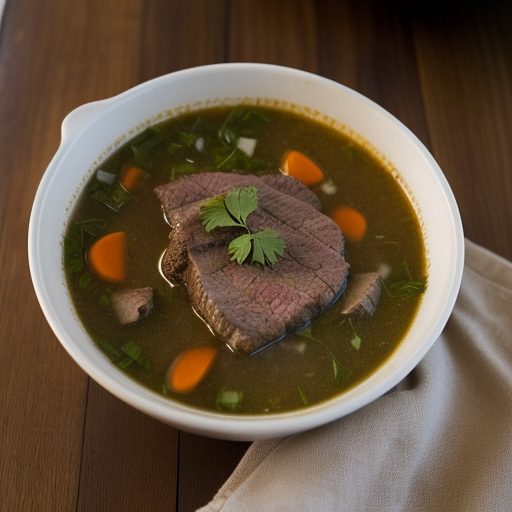 Grilled Beef Soup recipe image