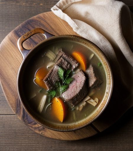 Grilled Beef Soup recipe image