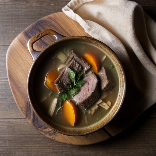 Grilled Beef Soup recipe image
