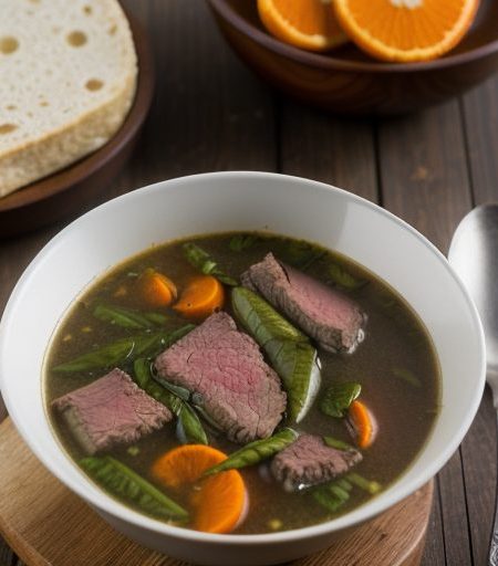 Grilled Beef Soup recipe image