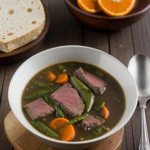 Grilled Beef Soup recipe image
