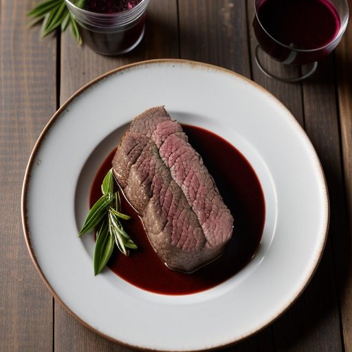 Grilled Beef Tenderloin With Red Wine & Pista recipe image
