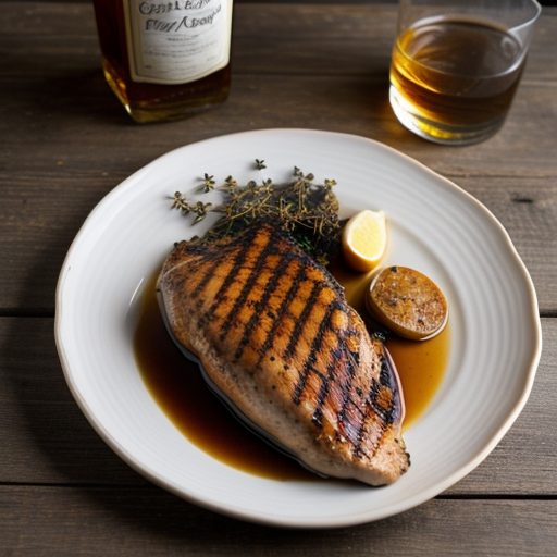 Grilled Breast of Chicken W/Maple Whiskey Gla recipe image