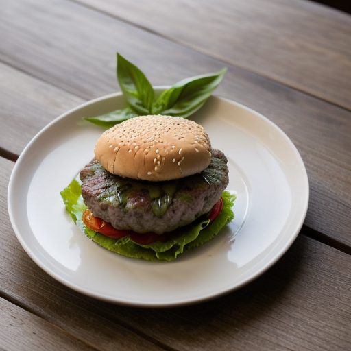 Grilled Burgers With Basil recipe image