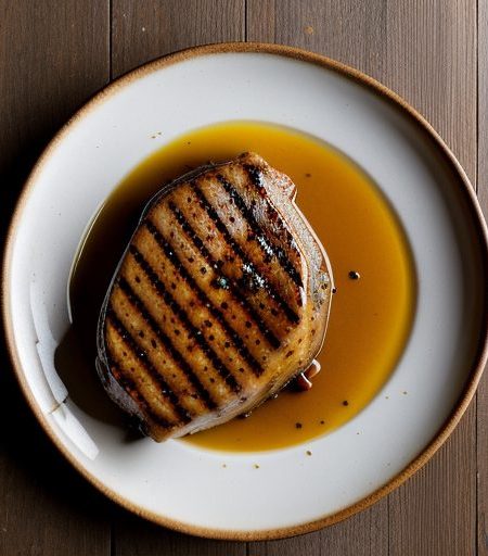 Grilled Butter "Fly Pattern" Pork Chops recipe image