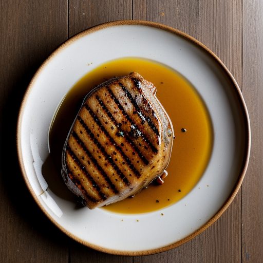 Grilled Butter "Fly Pattern" Pork Chops recipe image