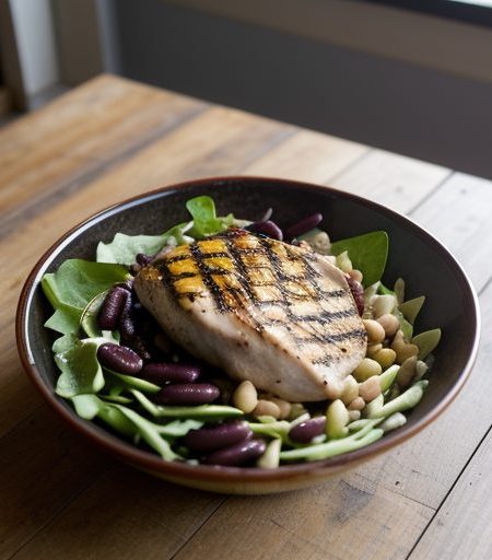 Grilled Chicken Breast & Bean Salad recipe image