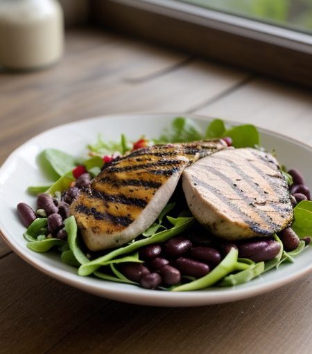 Grilled Chicken Breast and Bean Salad recipe image