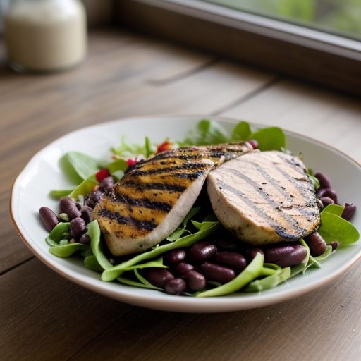 Grilled Chicken Breast and Bean Salad recipe image