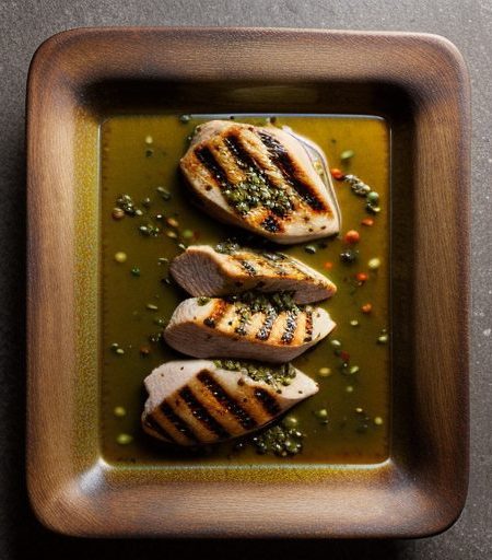 Grilled Chicken Breasts With Green Grape Sauce recipe image