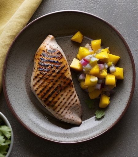Grilled Chicken Breasts With Mango Salsa recipe image